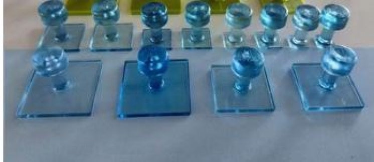 15mm Black Ice Square tab (Set of 10) image 0