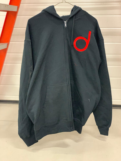 Cotton Hoodie With d Logo - Black, Large image