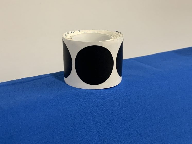 1.5" Hole Cover Stickers, Roll of 100 image 0