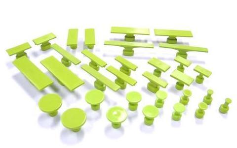 Gang Green Variety Pack Smooth Glue Tabs - All Size, No Ovals (32 Pieces) (GSSVP32) image 0